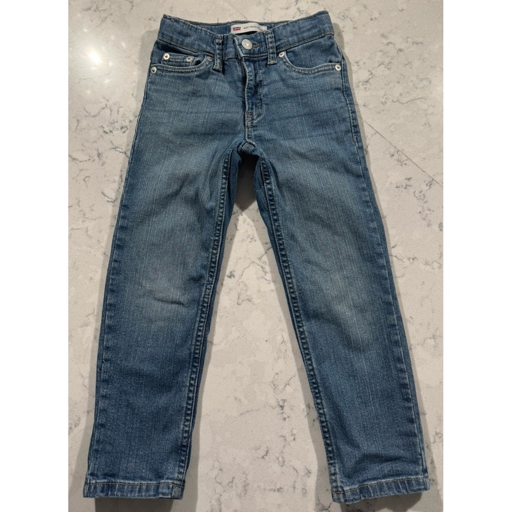Levi’s 502 Jeans Kids Boys 5 REG Blue Medium Wash Cotton Stretch Denim Casual